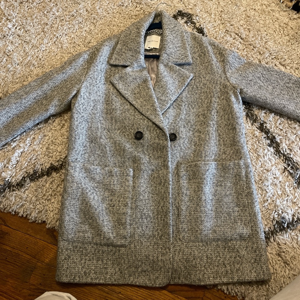 Avec Les Filles Earl Grey Wool Coat